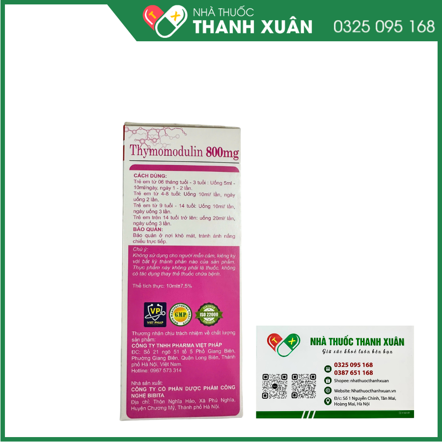 Thymomodulin Pluss hỗ trợ tăng cường sức khỏe, nâng cao sức đề kháng cơ thể